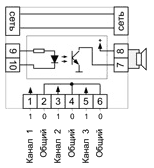 Схема расположения клемм сигнализатора МС-3